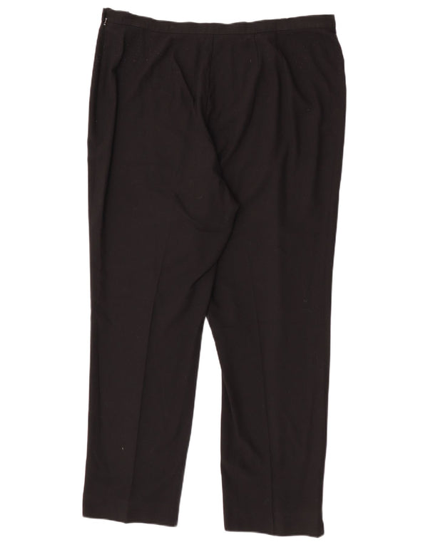 Marks & Spencer Damen Tapered Anzughose UK 20 2XL W36 L28 Schwarz