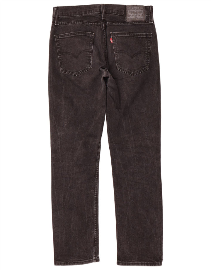 Levi's Herren 514 Straight Jeans W31 L32 Schwarze Baumwolle