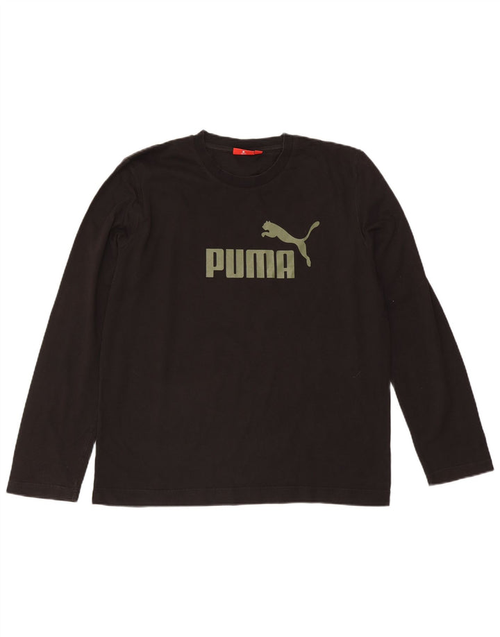 Puma Herren Graphic Top Langarm Large Schwarz