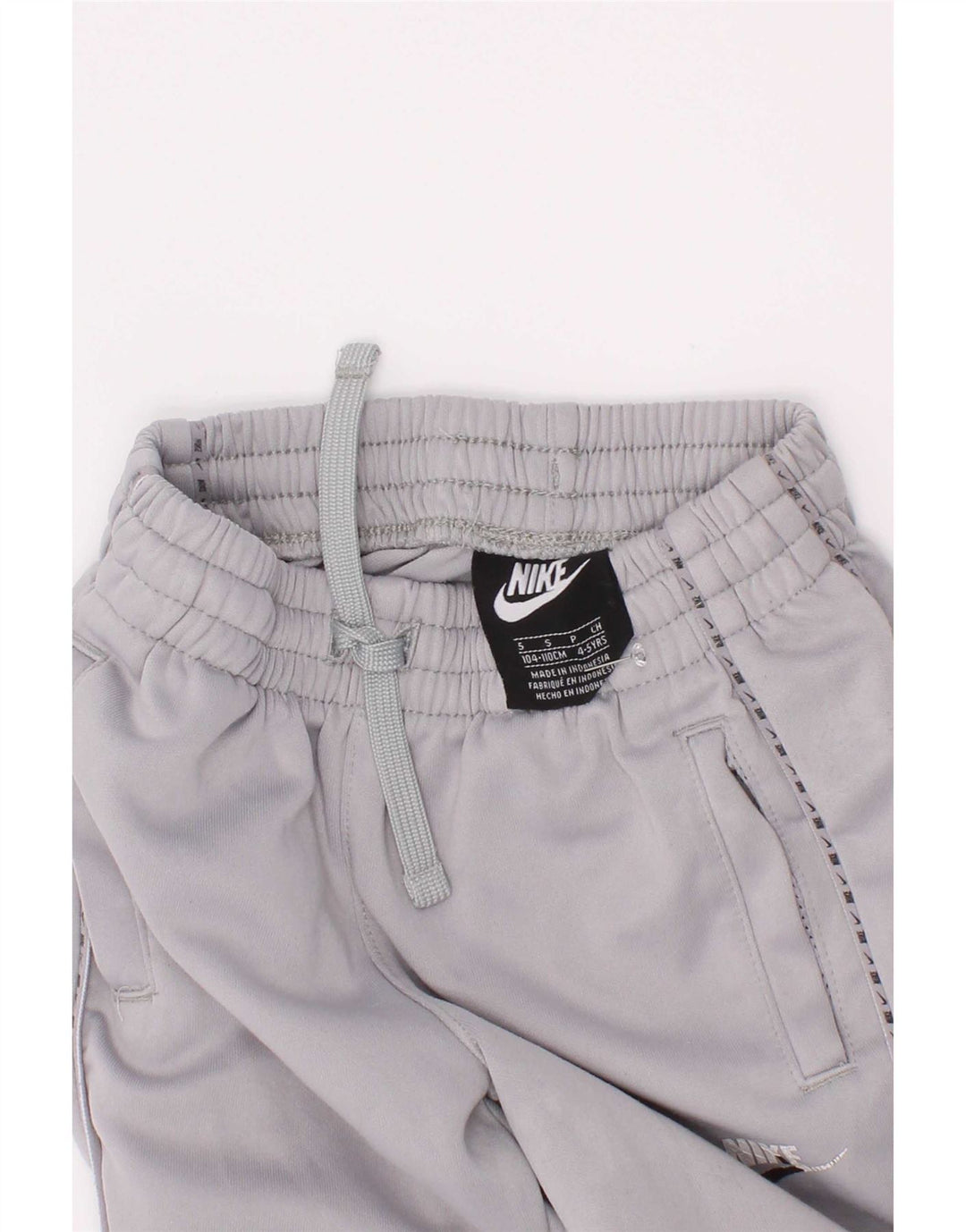Nike Jungen-Trainingsanzug mit Grafik, Jogginghose, 4–5 Jahre, Größe S, Grau, Polyester