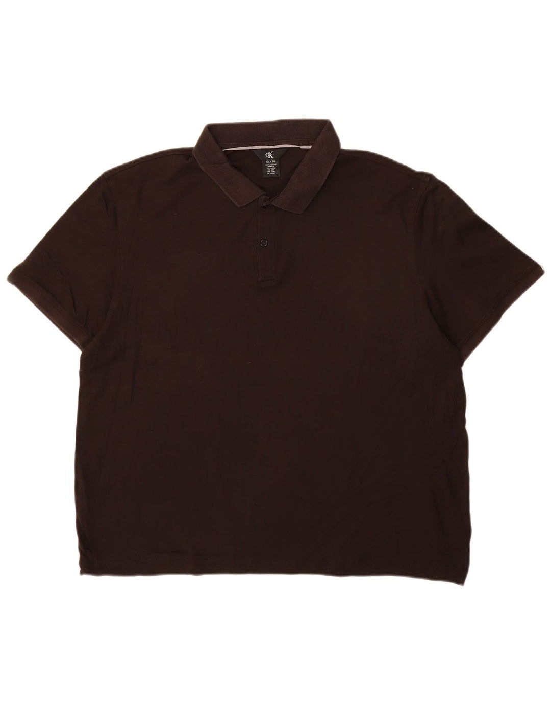 CALVIN KLEIN Herren Poloshirt XL Schwarz Baumwolle