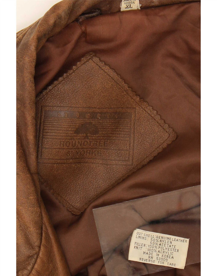 Roundtree & Yorke Herren Lederjacke UK 42 XL Braun