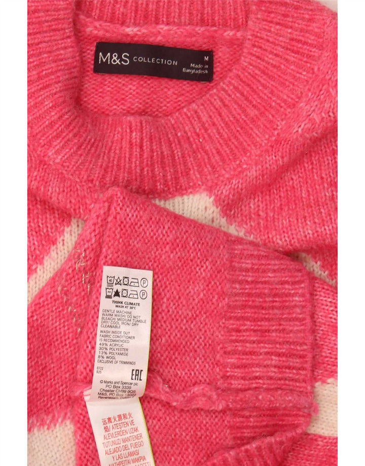 Marks & Spencer Damen-Pullover mit Rundhalsausschnitt, Gr. 14, Mittelrosa