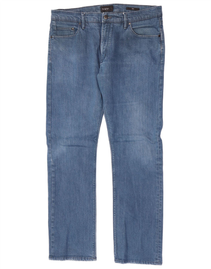 Marks & Spencer Herren Autograph Slim Jeans W36 L30 Blaue Baumwolle