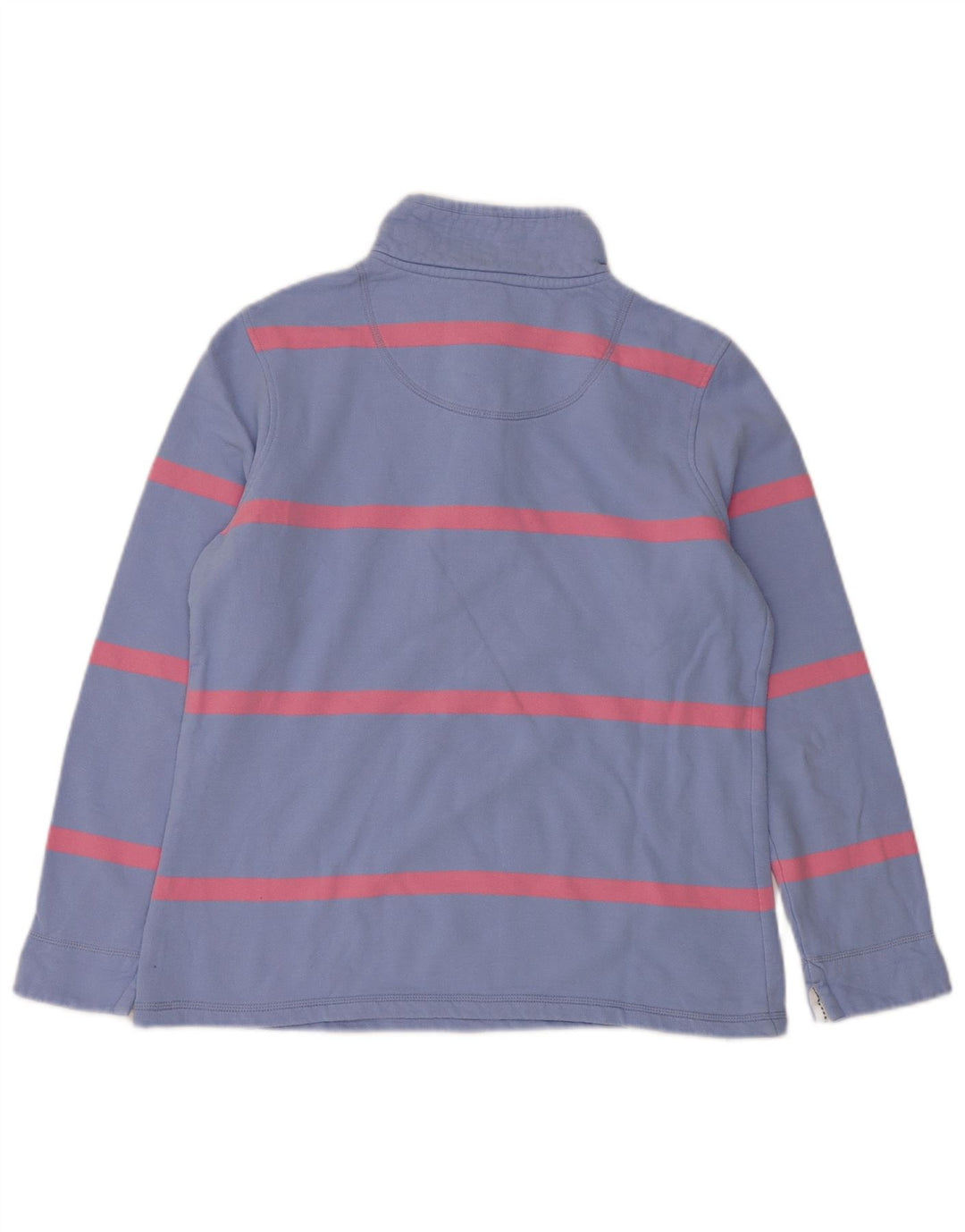 Crew Clothing Damen-Sweatshirt mit Reißverschluss, UK 12, Mittelblau gestreift