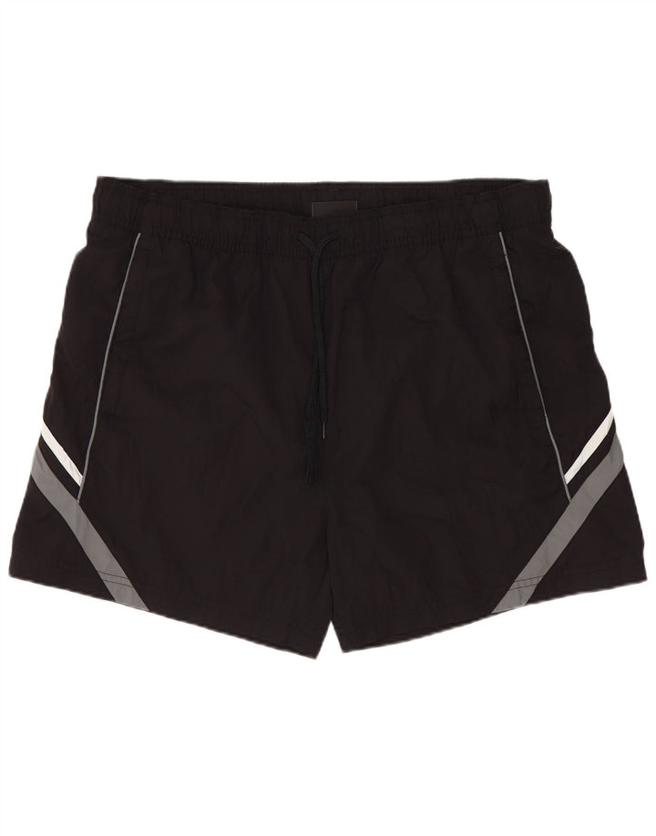 CHAMPION Herren-Badeshorts, groß, schwarzes Colourblock-Polyester
