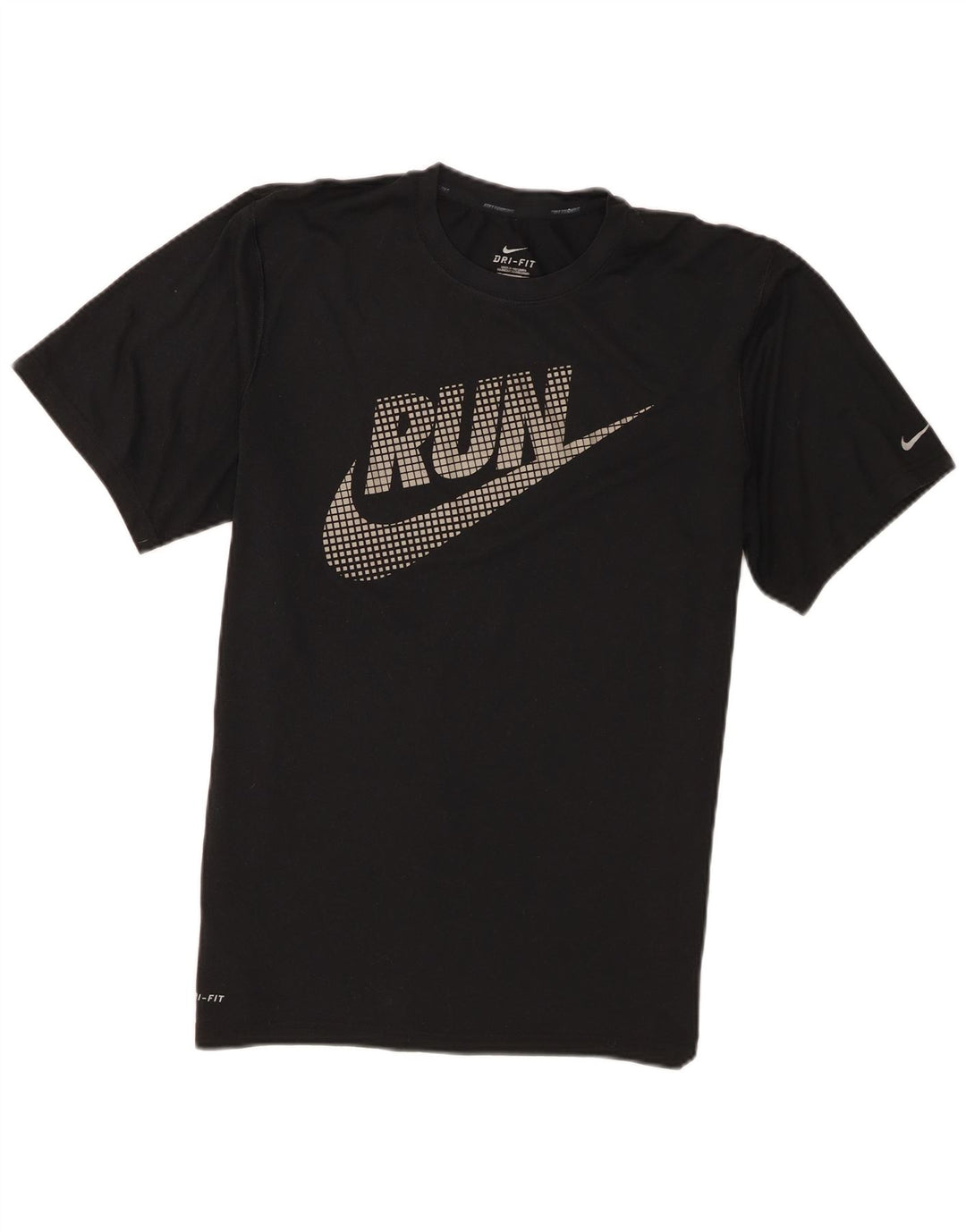 Nike Herren Dri Fit Graphic T-Shirt Top Mittelschwarzes Polyester
