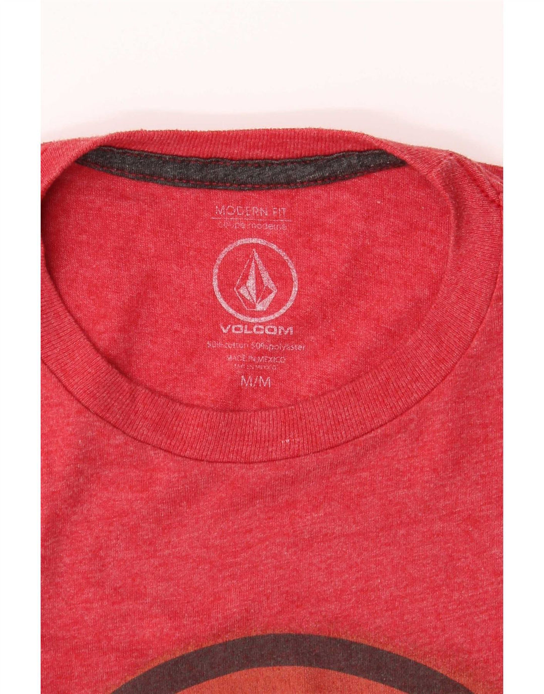Volcom Damen Modern Fit Graphic T-Shirt Top UK 12 Mittelrote Baumwolle