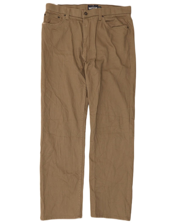 Marks & Spencer Herren Blue Harbour Straight Freizeithose W36 L31 Beige