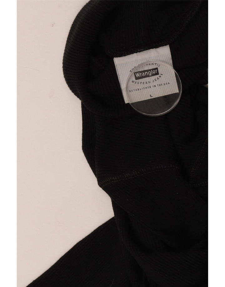 WRANGLER Herren-Top, langärmelig, Größe L, Schwarz