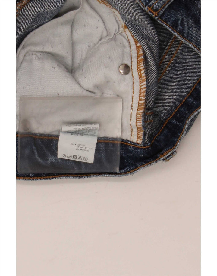Gaelle Damen Jeansshorts W25 XS Blaue Baumwolle