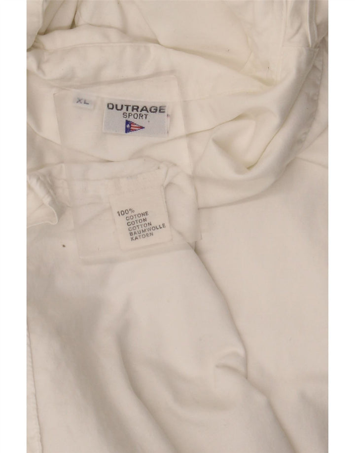 Outrage Damen-Hemd UK 18 XL aus weißer Baumwolle