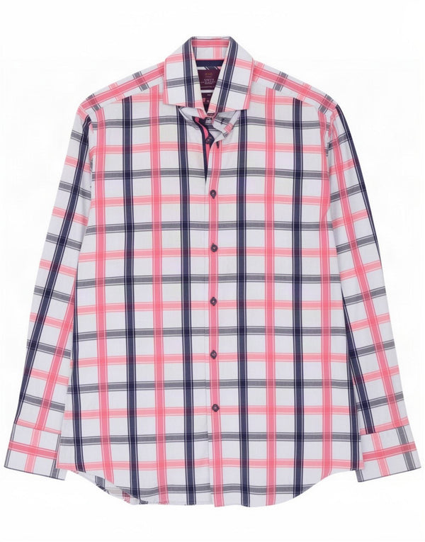 Hawes & Curtis Mens Shirt Medium Multicoloured Check Cotton