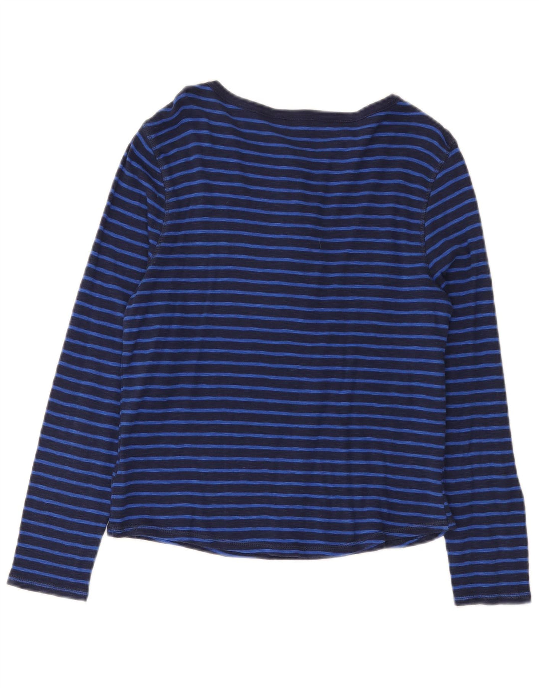 Marks & Spencer Damen Top Langarm UK 14 Mittel Marineblau gestreift