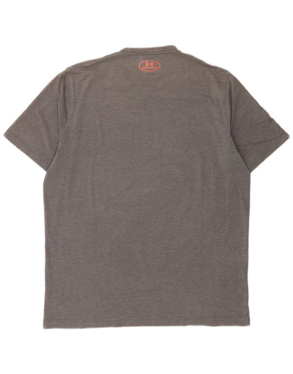 Under Armour Herren Heat Gear Graphic T-Shirt Top Large Grau