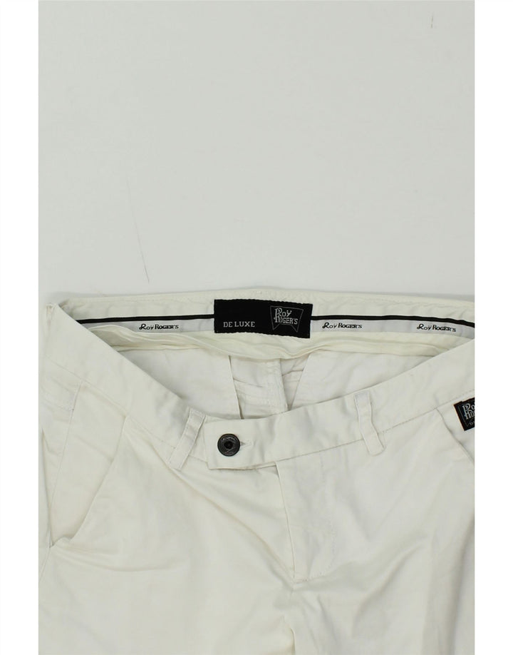 ROY ROGERS Womens Chino Shorts W25 XS White Elastane Vintage Roy Rogers and Second-Hand Roy Rogers from Messina Hembry 