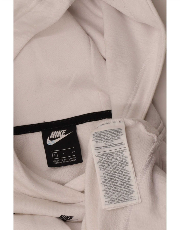 Nike Womens Graphic Oversized Hoodie Pullover UK 10 Small Weiß Polyester
