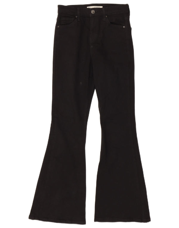 Topshop Womens Moto Flared Jeans W26 L28 Black Cotton