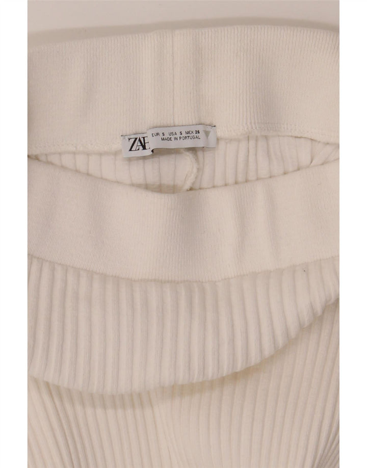 ZARA Womens Knit Asymmetrical Skirt Small W26  White Vintage Zara and Second-Hand Zara from Messina Hembry 