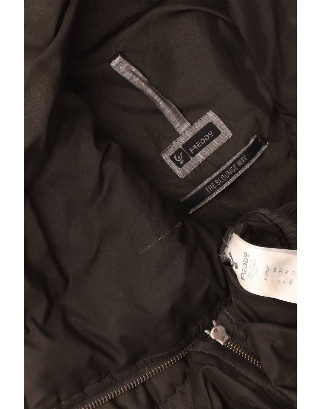 Freddy Damen Wattierte Jacke IT 44 Mittelgraues Polyester