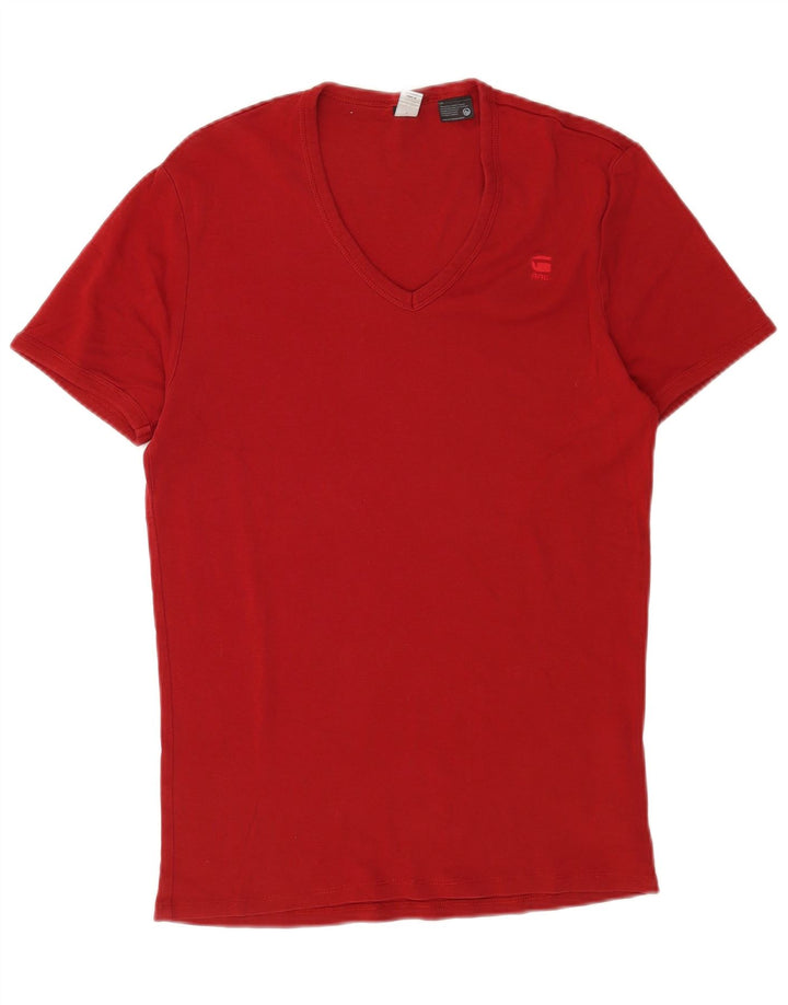 G-Star Herren T-Shirt Top Große rote Baumwolle