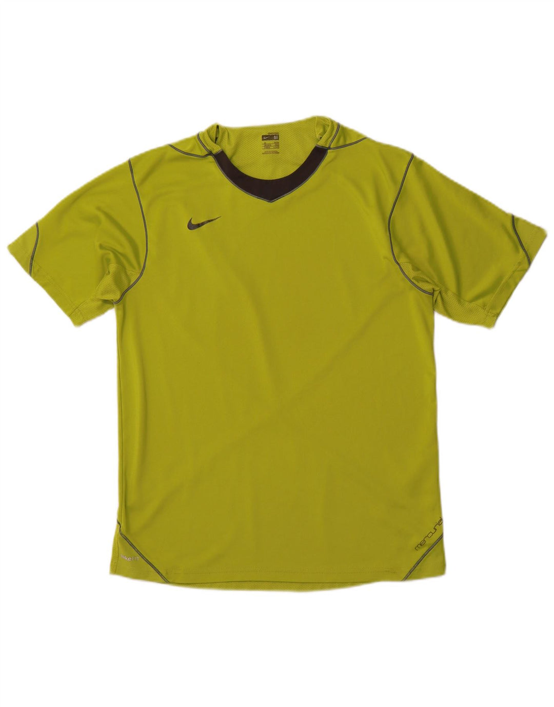 NIKE Herren Mercurial T-Shirt Top Mittelgrünes Farbblock-Polyester