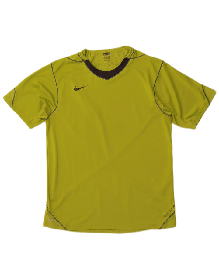 NIKE Herren Mercurial T-Shirt Top Mittelgrünes Farbblock-Polyester
