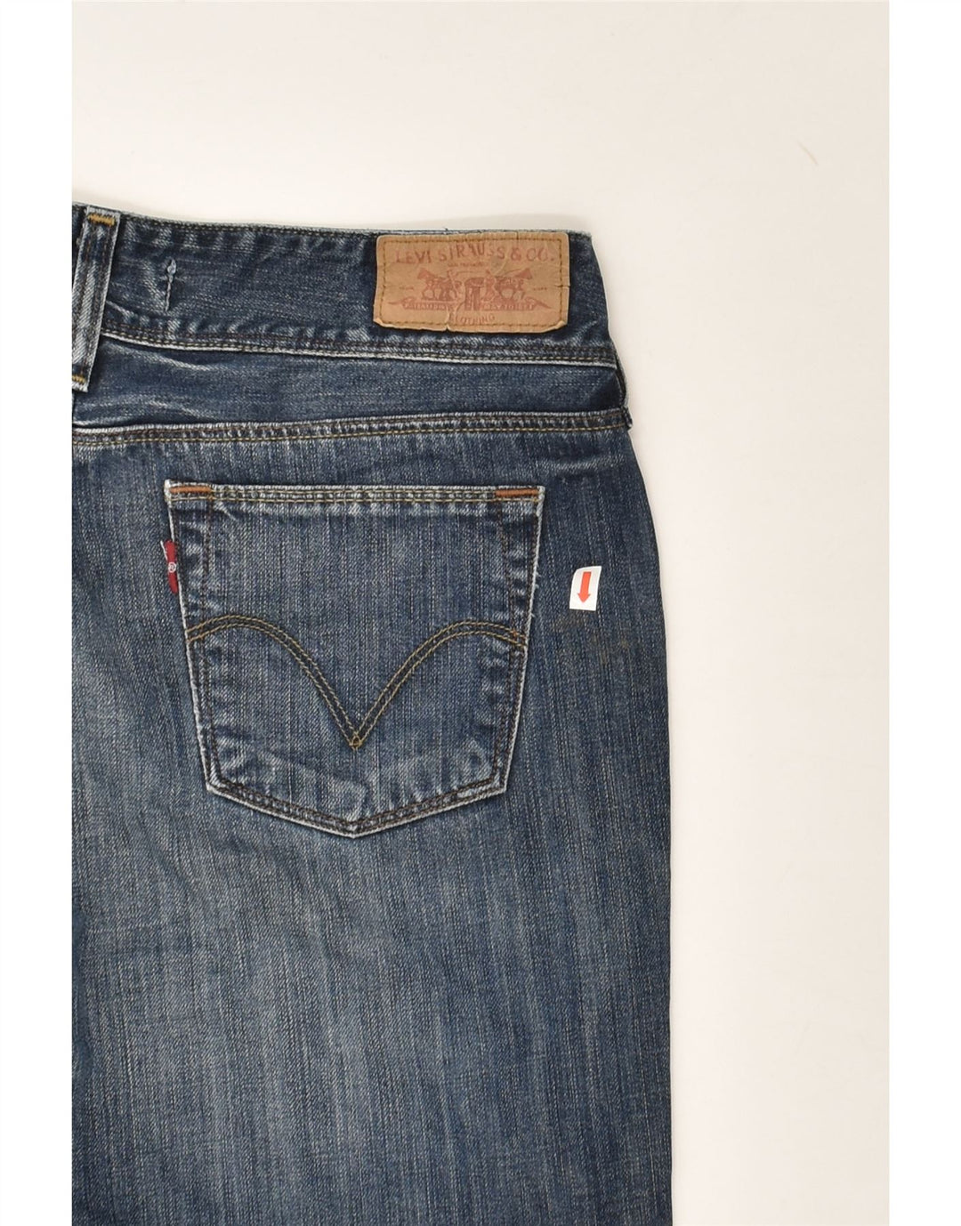 LEVI'S Womens 570 Denim Shorts W29 Medium  Navy Blue Cotton | Vintage Levi's | Thrift | Second-Hand Levi's | Used Clothing | Messina Hembry 