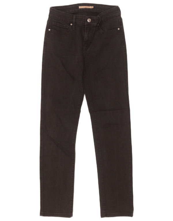 Levi's Damen 712 Slim Jeans W25 L29 Schwarz