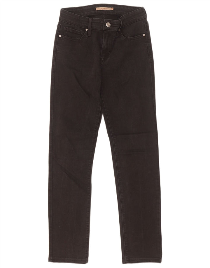 Levi's Damen 712 Slim Jeans W25 L29 Schwarz