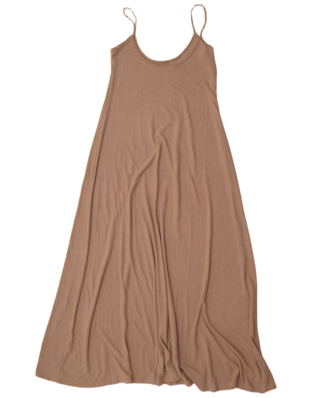 Zara Damen Maxi-Sommerkleid UK 12 Medium Beige Polyester