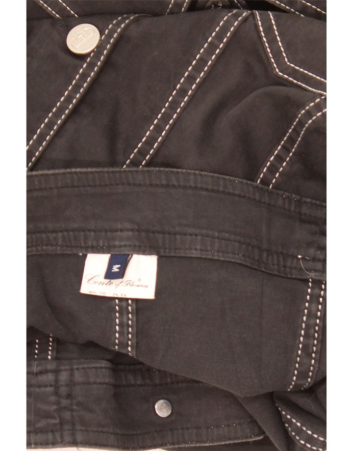Conte of Florence Damen-Utility-Jacke UK 12 Mittelschwarze Baumwolle