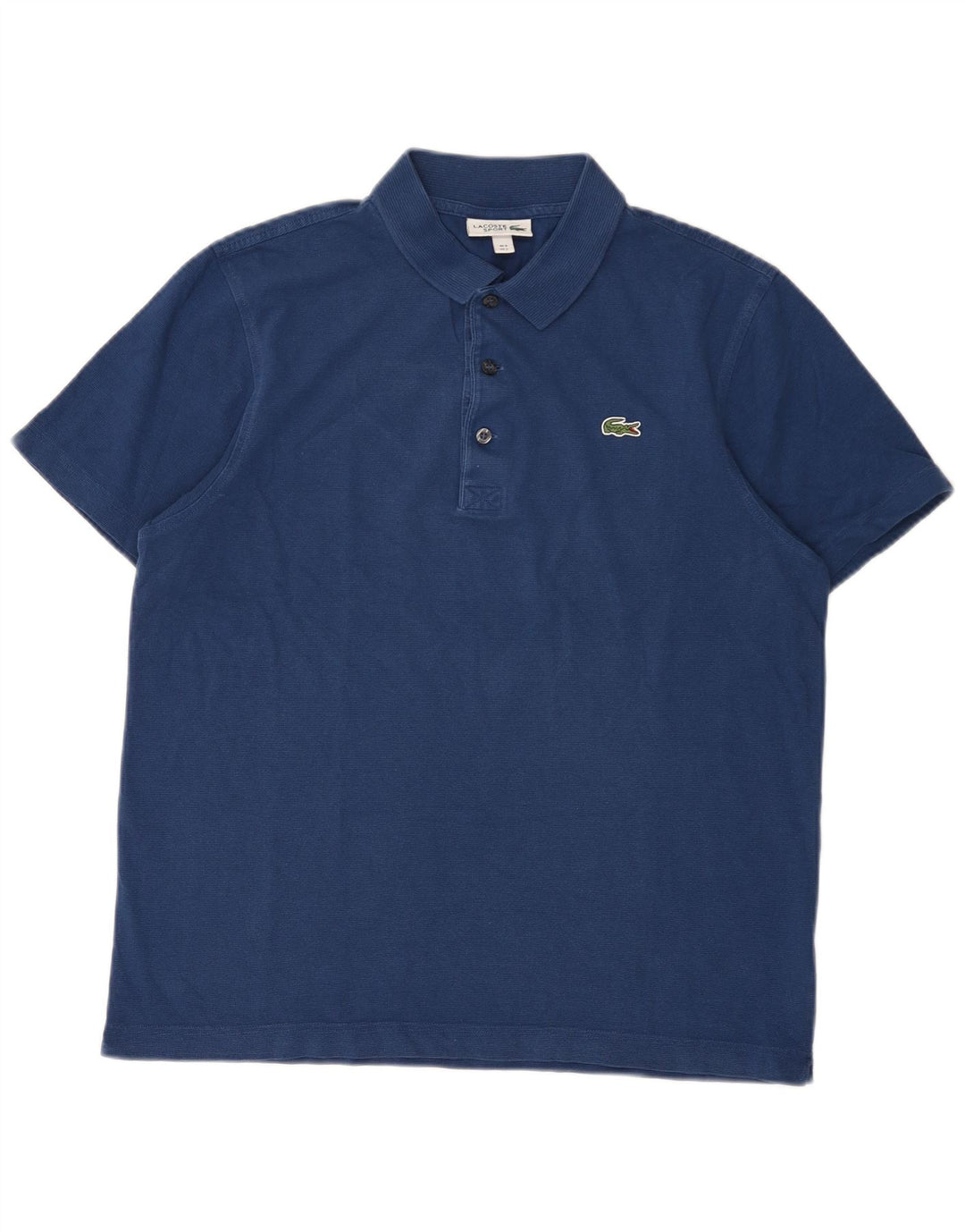 Lacoste Herren-Poloshirt, Größe 5, groß, marineblaue Baumwolle