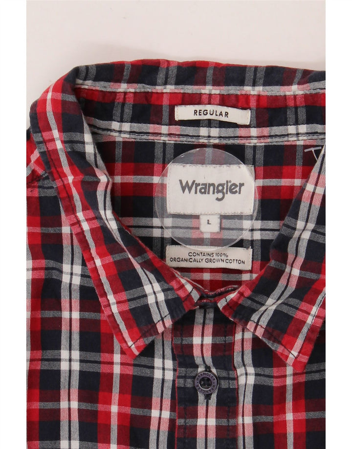 WRANGLER Herren-Hemd, kurzärmelig, normale Passform, großes, mehrfarbiges Karomuster
