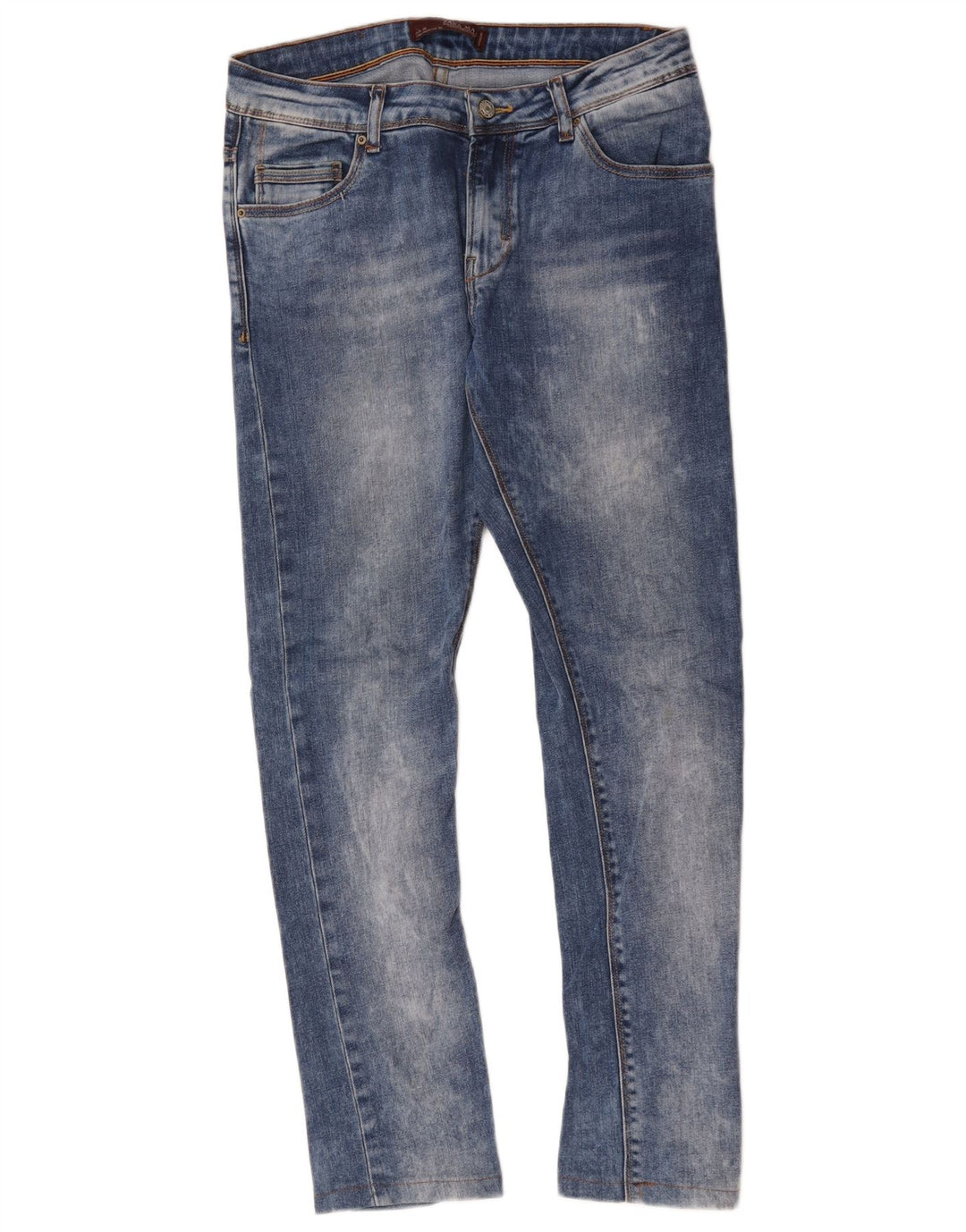 Zara Herren Slim Jeans EU 38 Small W30 L29 Blaue Baumwolle