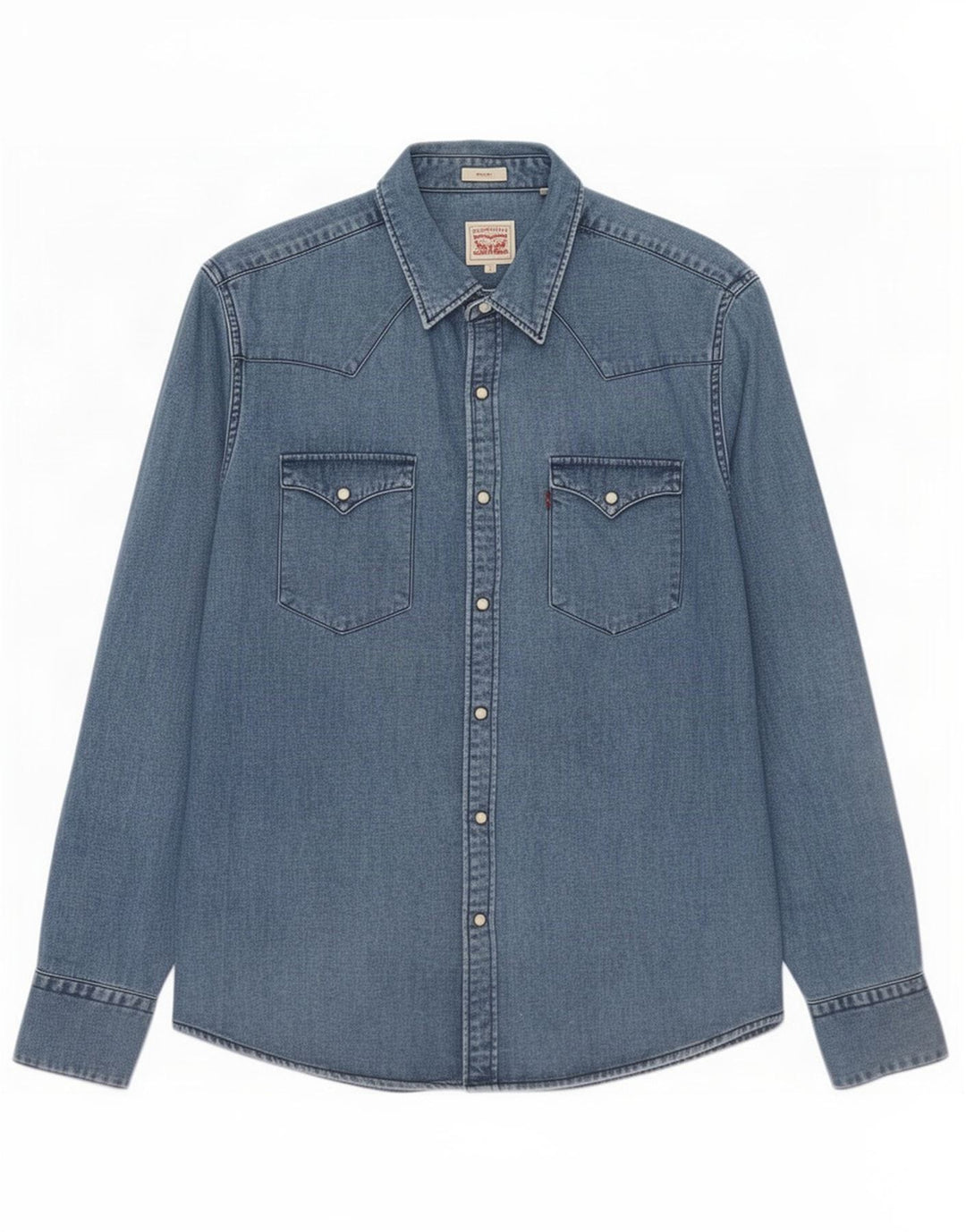 Levi's Herren-Jeanshemd mit schmaler Passform, klein, aus blauer Baumwolle