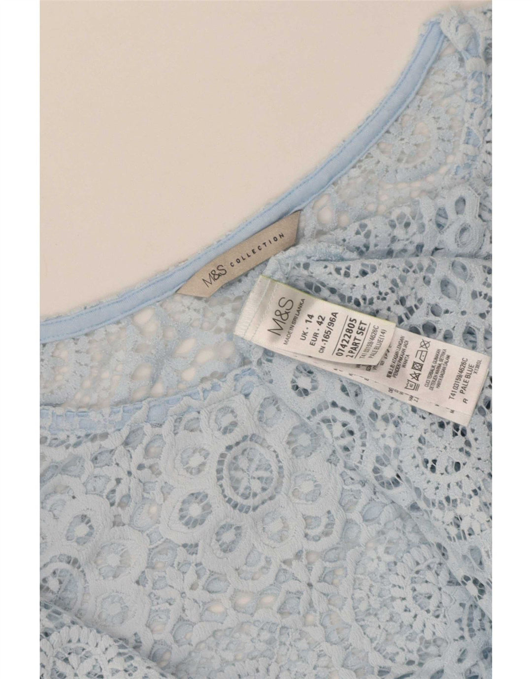 Marks & Spencer Damen-Blusenoberteil, Gr. 44, groß, blau geblümt, Polyamid