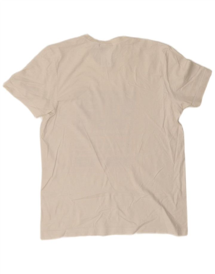 Adidas Herren Grafik T-Shirt Top Medium Off White Baumwolle