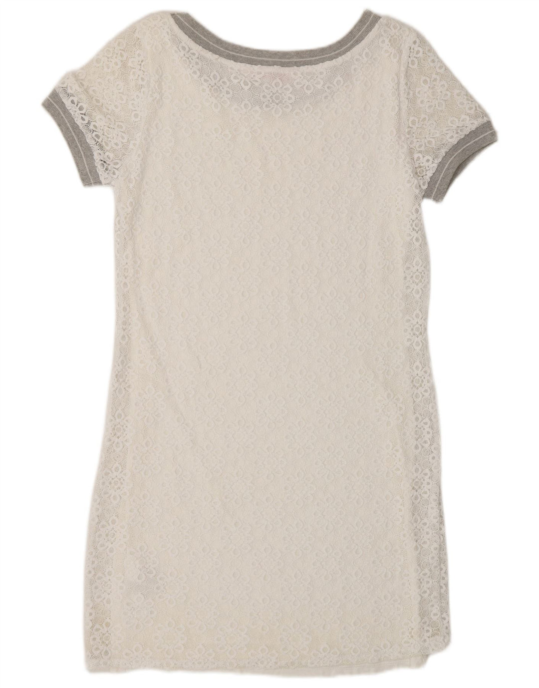 Desigual Damen Etuikleid UK 14 Mittelweißes, geblümtes Polyamid