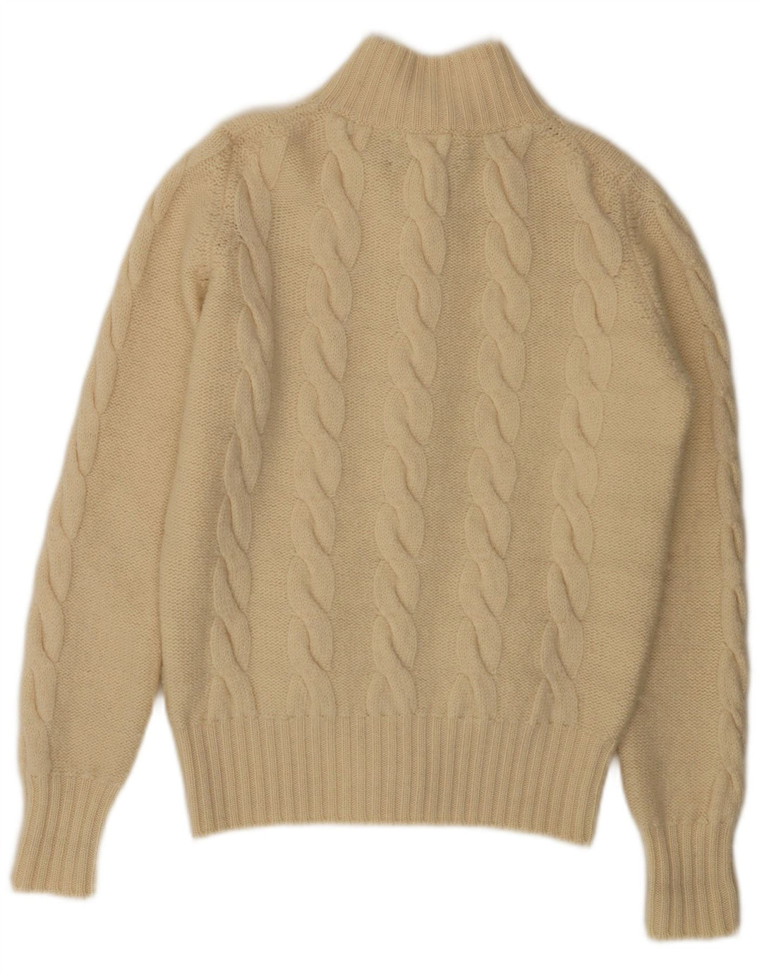 VINTAGE Damen Strickjacke Pullover EU 38 Mittelweiße Wolle