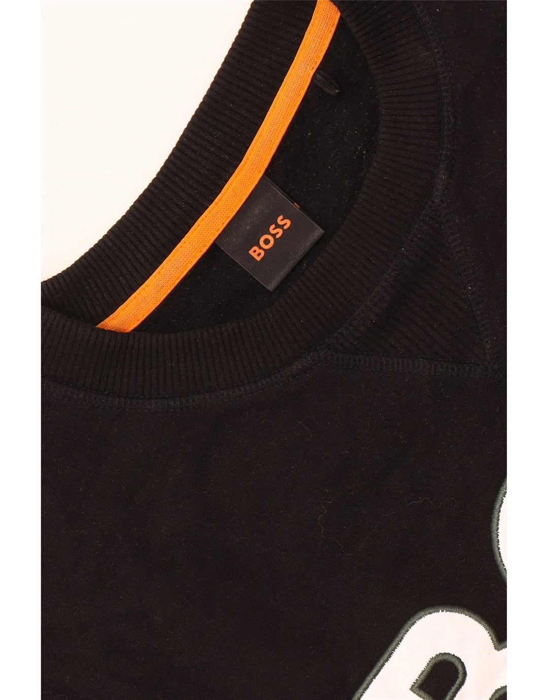 Hugo Boss Herren-Sweatshirt mit Grafik, groß, aus schwarzer Baumwolle