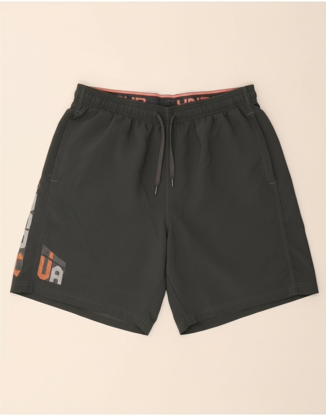 Under Armour Herren Heat Gear Graphic Sportshorts, großes graues Polyester