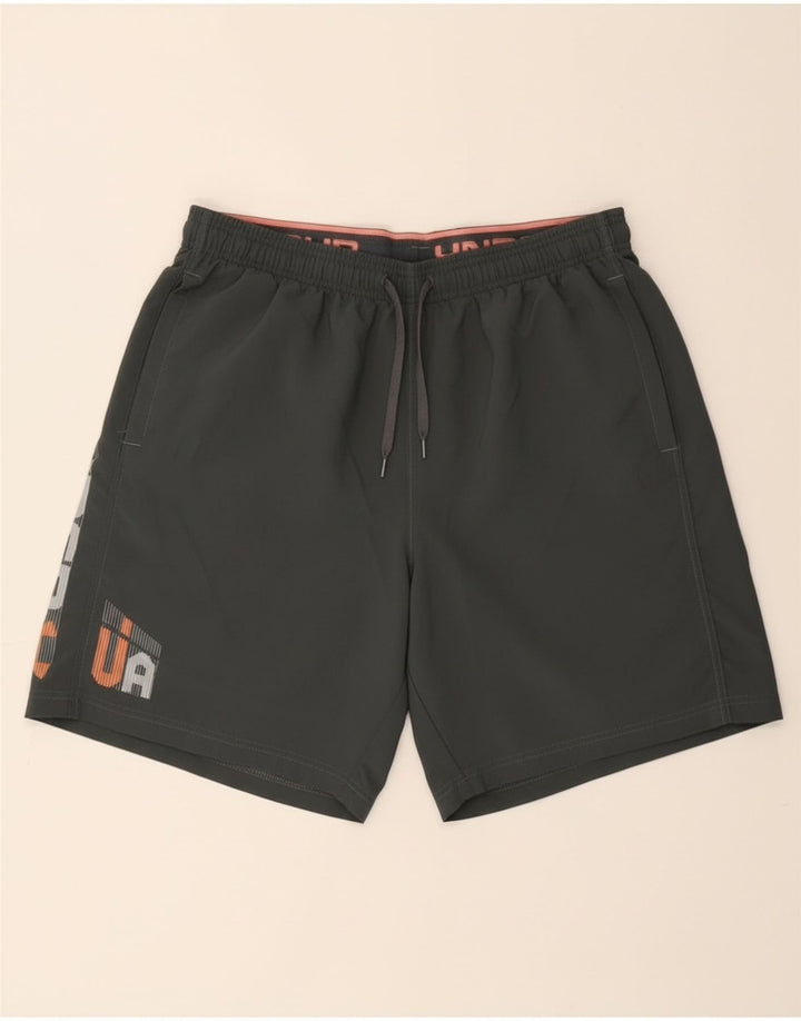 Under Armour Herren Heat Gear Graphic Sportshorts, großes graues Polyester