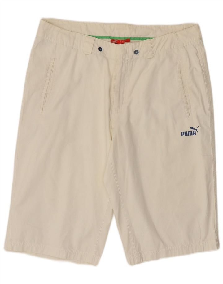 Puma Herren Chino-Shorts, Größe L, W34, Weiß