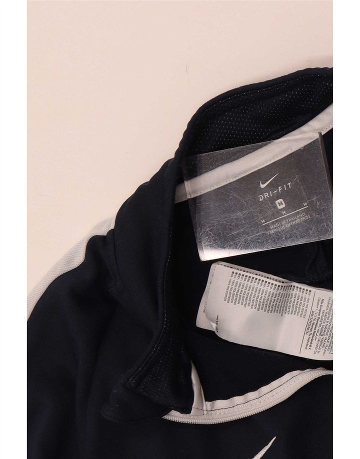 Nike Herren Dri Fit Pullover-Trainingsanzug-Oberteil, mittelgroß, Marineblau, Farbblock