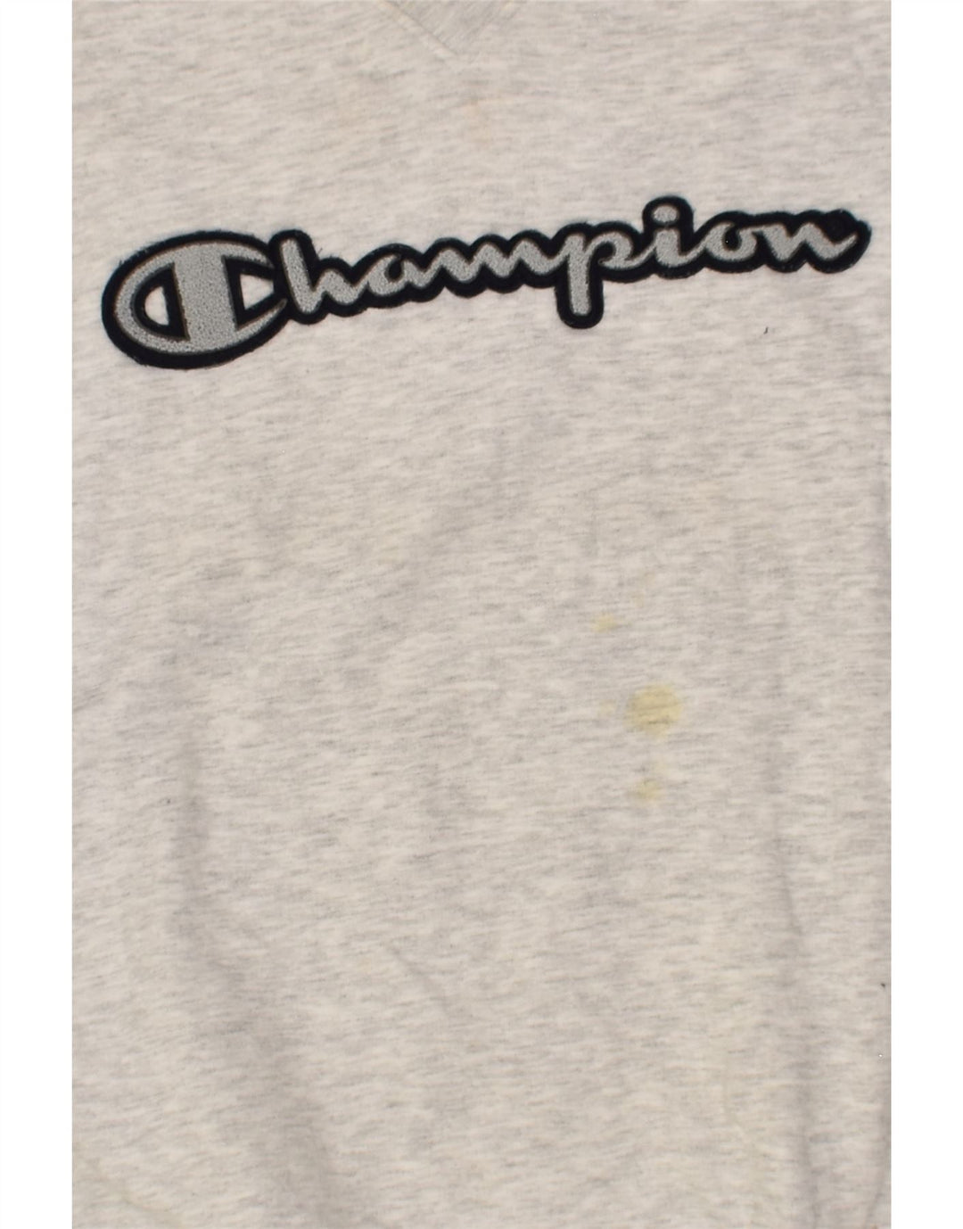 CHAMPION Mens Graphic Sweatshirt Jumper Small Grey Cotton | Vintage Champion | Thrift | Second-Hand Champion | Used Clothing | Messina Hembry 