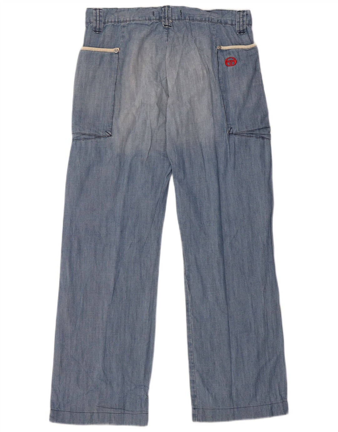 SERGIO TACCHINI Damen Loose Jeans IT 44 Medium W30 L28 Blaue Baumwolle