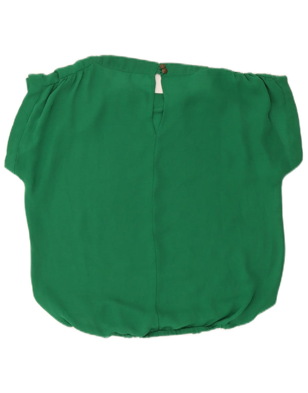 Zara Damen-Oversize-Blusenoberteil, Gr. 10, Größe S, Grün