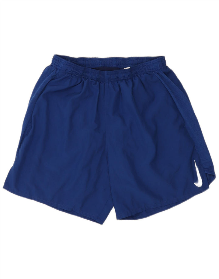 NIKE Mens Dri Fit Sport Shorts Large Blue Polyester