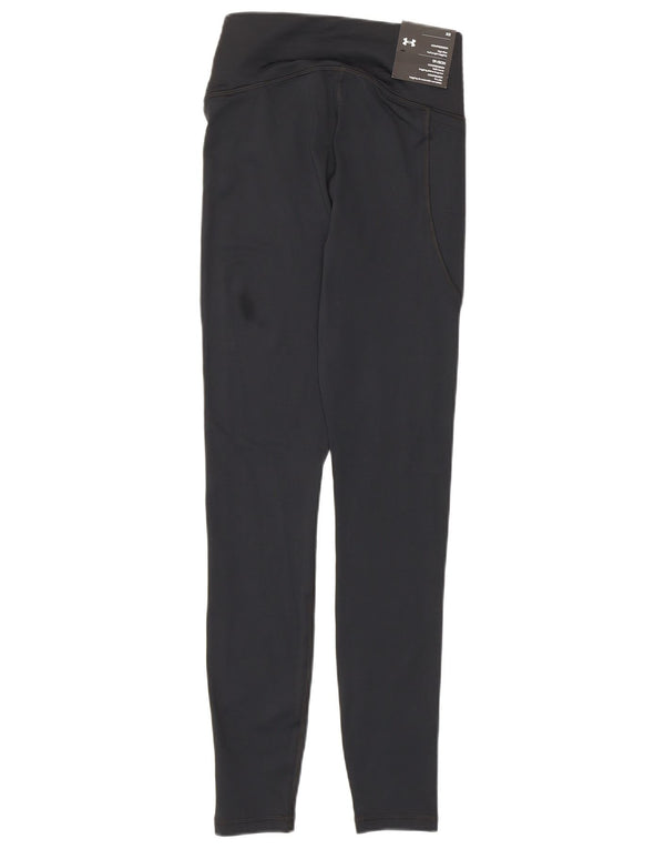 Under Armour Damen-Leggings mit hoher Taille, UK 4 XS, schwarzes Polyester